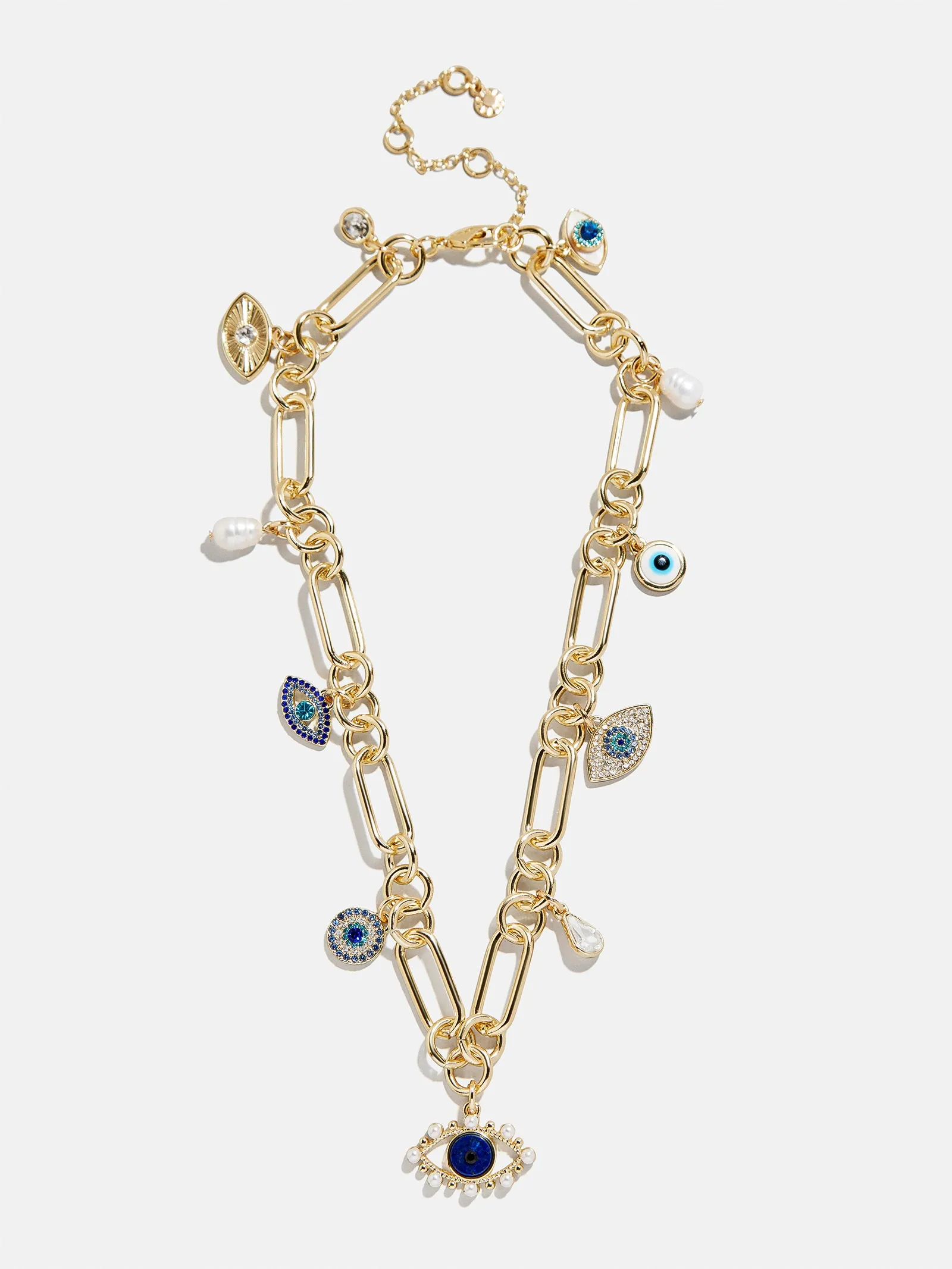 Ojo Evil Eye Charm Necklace - Gold/Blue sold by BaubleBar product image thumbnail 3