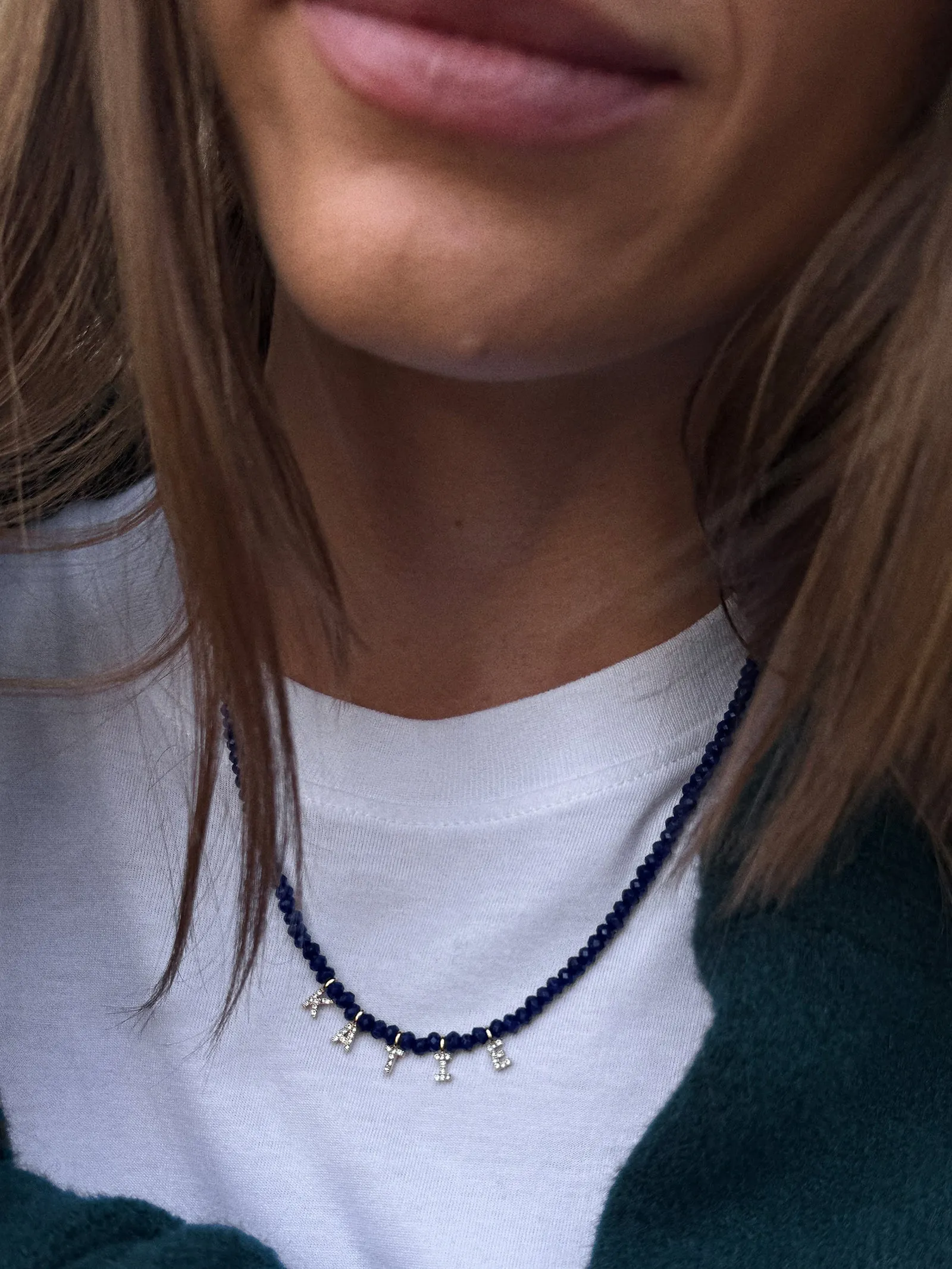 Mini Semi-Precious Custom Necklace - Lapis sold by BaubleBar product image thumbnail 2