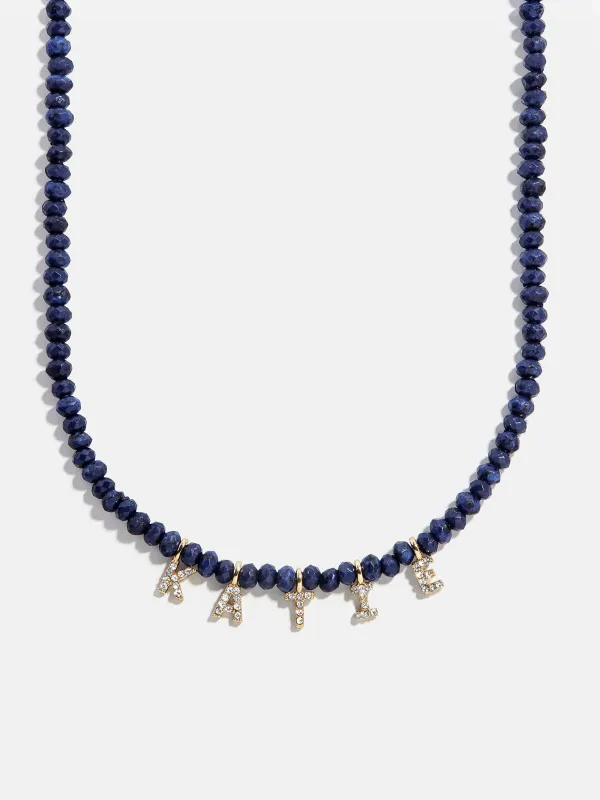 Mini Semi-Precious Custom Necklace - Lapis sold by BaubleBar