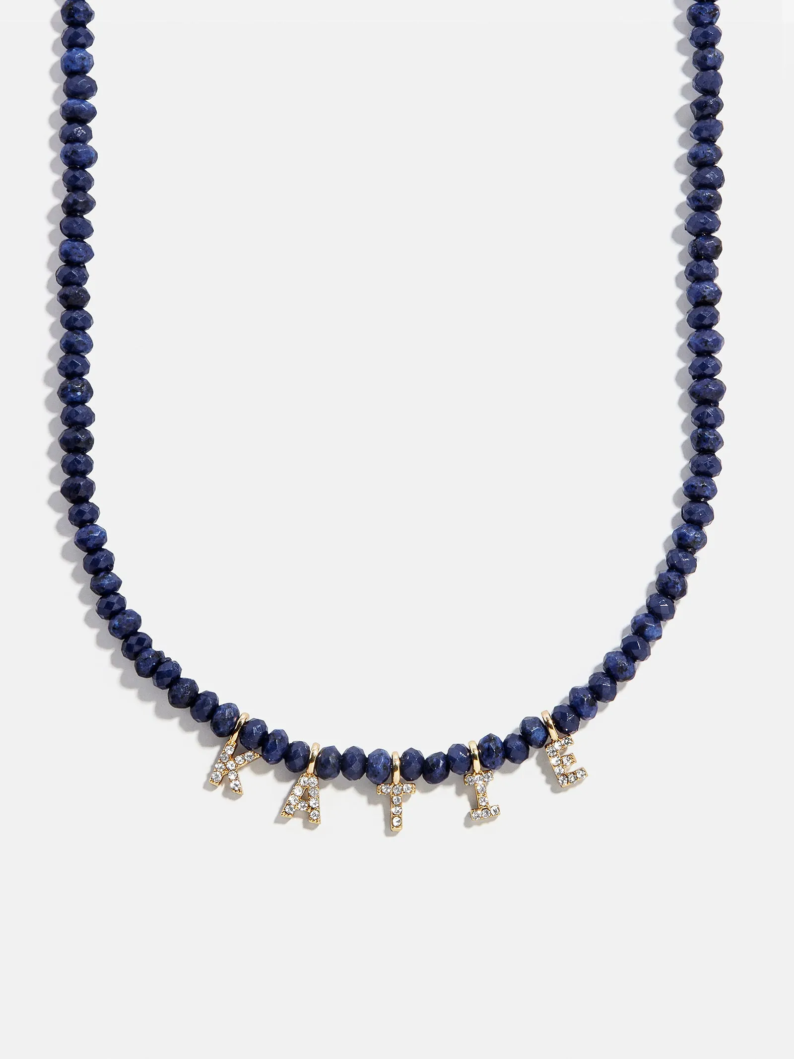 Mini Semi-Precious Custom Necklace - Lapis sold by BaubleBar