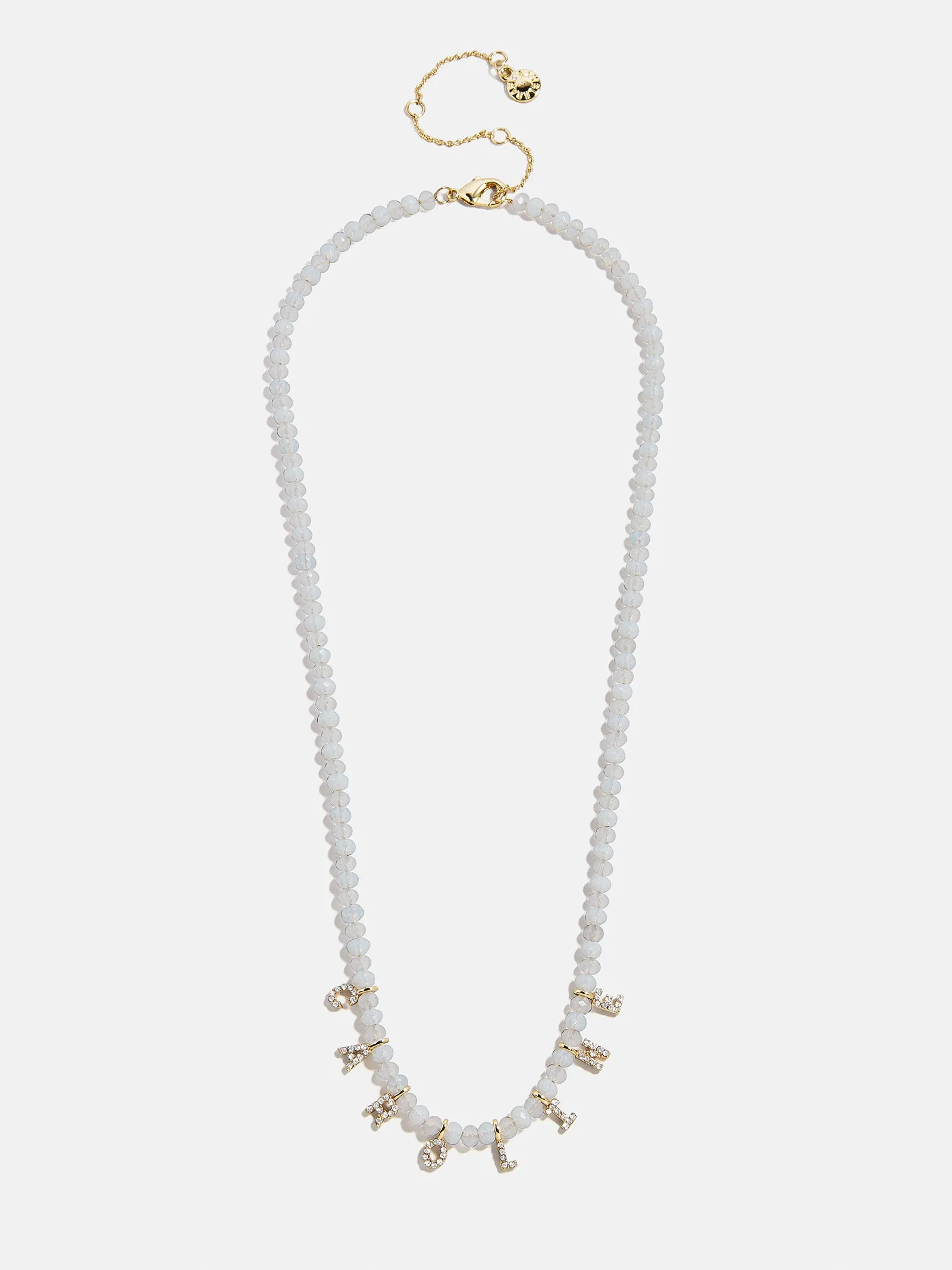 Mini Semi-Precious Custom Necklace - White Opal sold by BaubleBar product image thumbnail 3