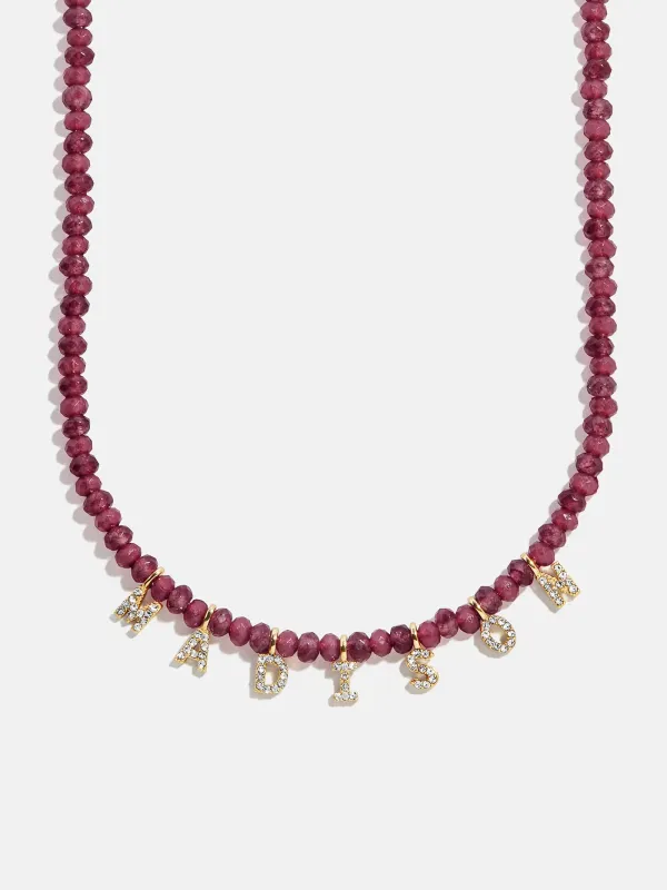Mini Semi-Precious Custom Necklace - Red Jasper sold by BaubleBar