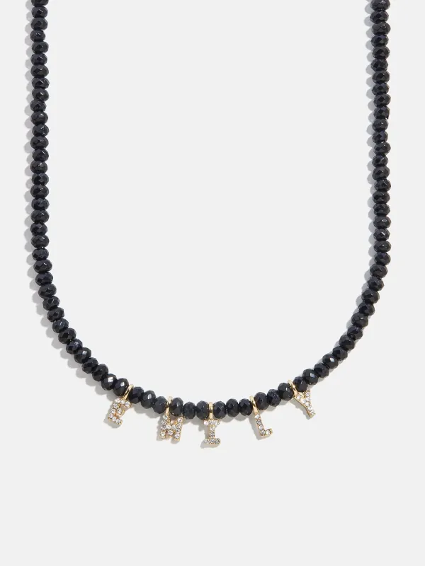 Mini Semi-Precious Custom Necklace - Onyx sold by BaubleBar