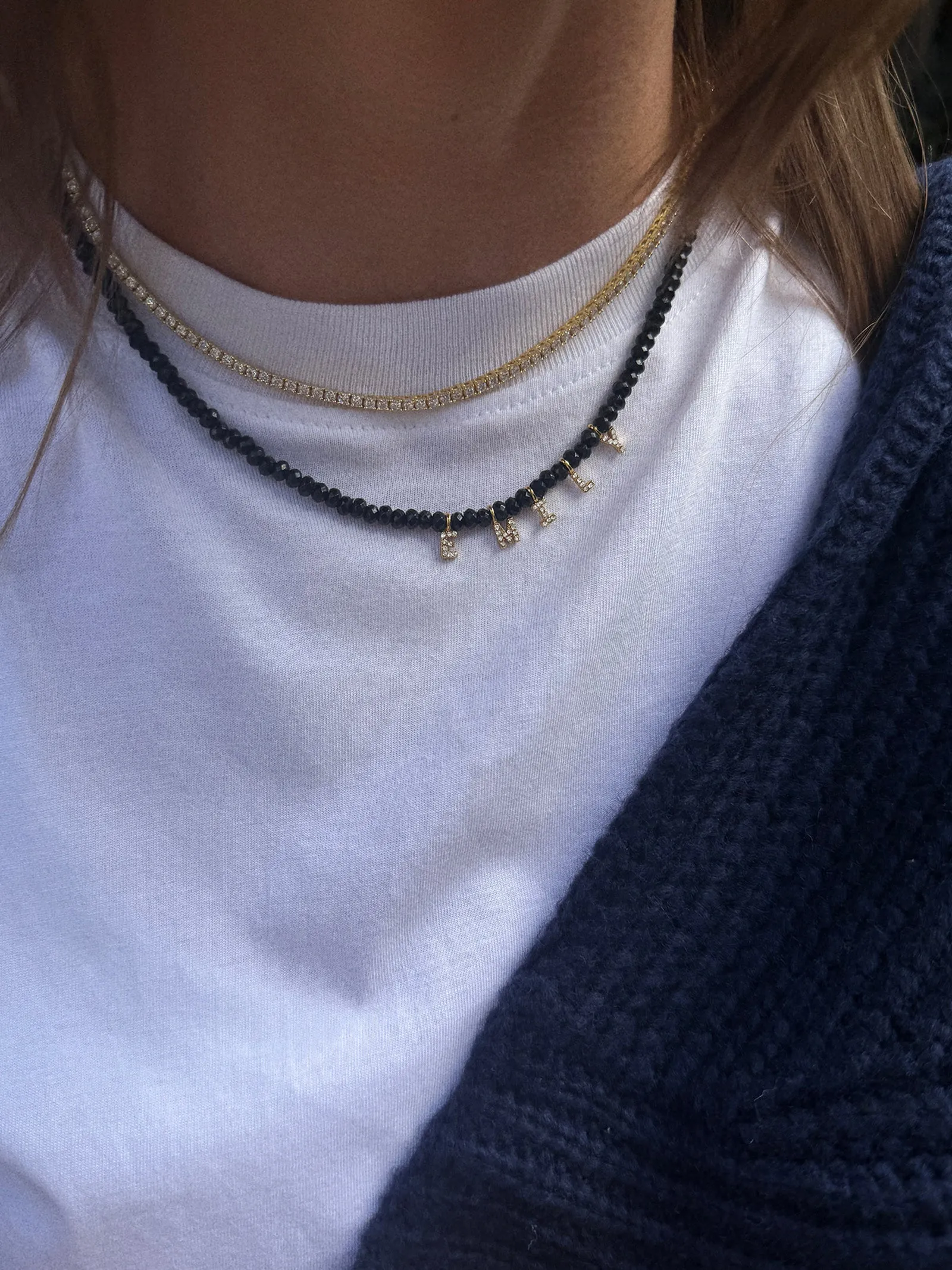 Mini Semi-Precious Custom Necklace - Onyx sold by BaubleBar product image thumbnail 2