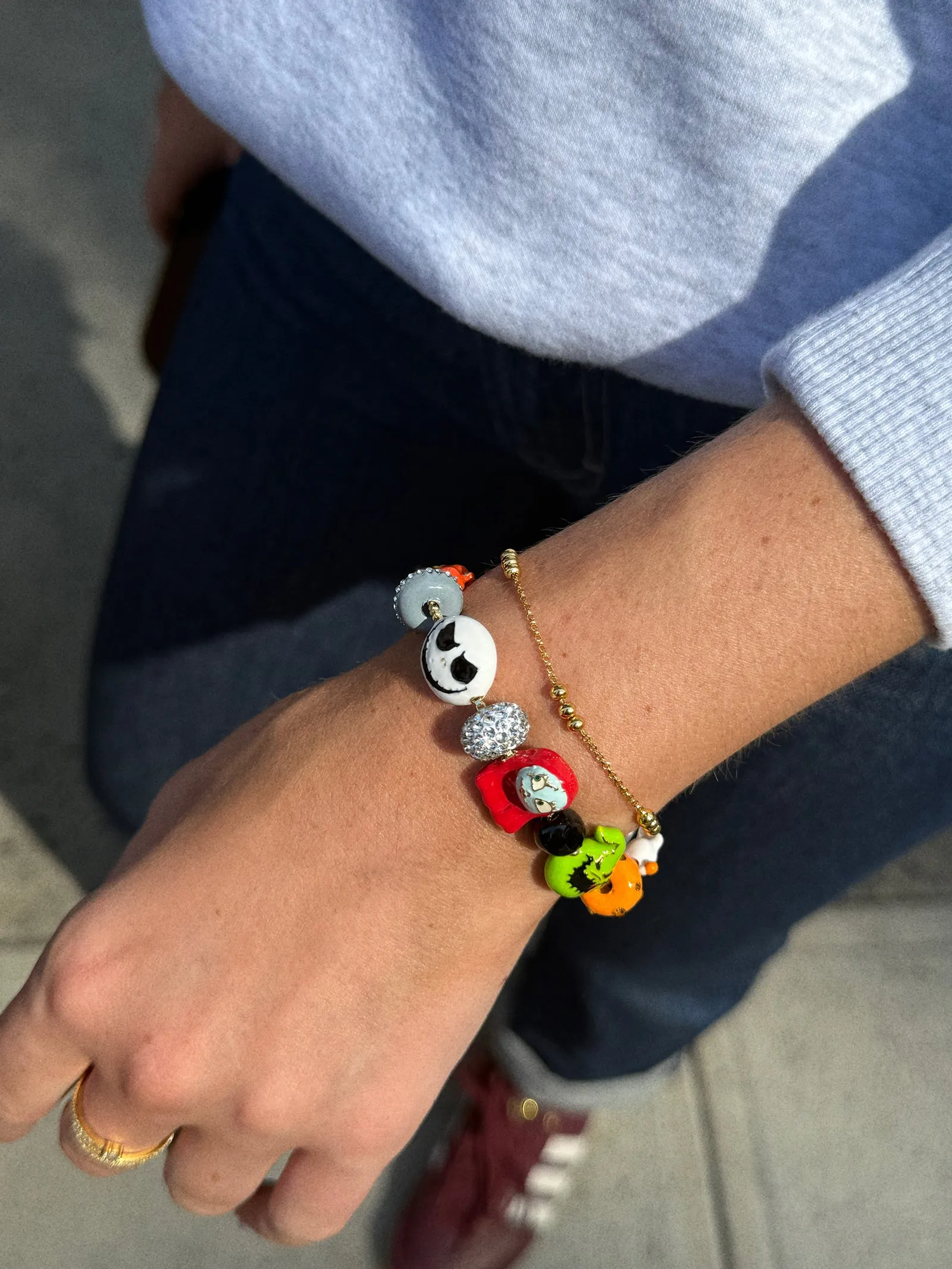 Disney Nightmare Before Christmas Friends Forever Charm Bracelet - Tim Burton's The Nightmare Before Christmas Charm Bracelet sold by BaubleBar product image thumbnail 2