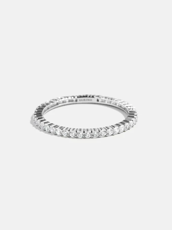 Diana Sterling Silver Eternity Ring - 2MM Stones sold by BaubleBar