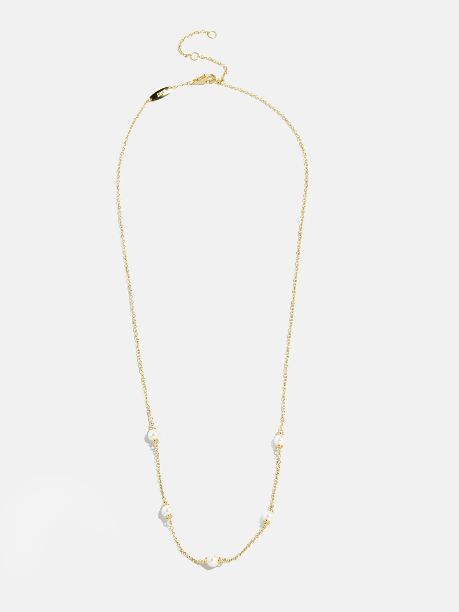 Yasmine 18K Gold Pearl Necklace - Gold/Pavé sold by BaubleBar product image thumbnail 3