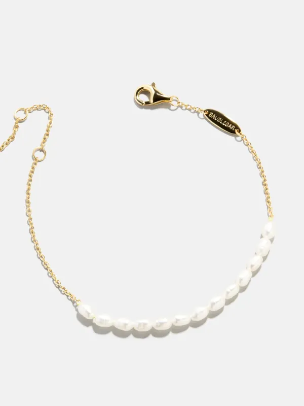 Barbra 18K Gold Pearl Bracelet - Gold/Pearl sold by BaubleBar