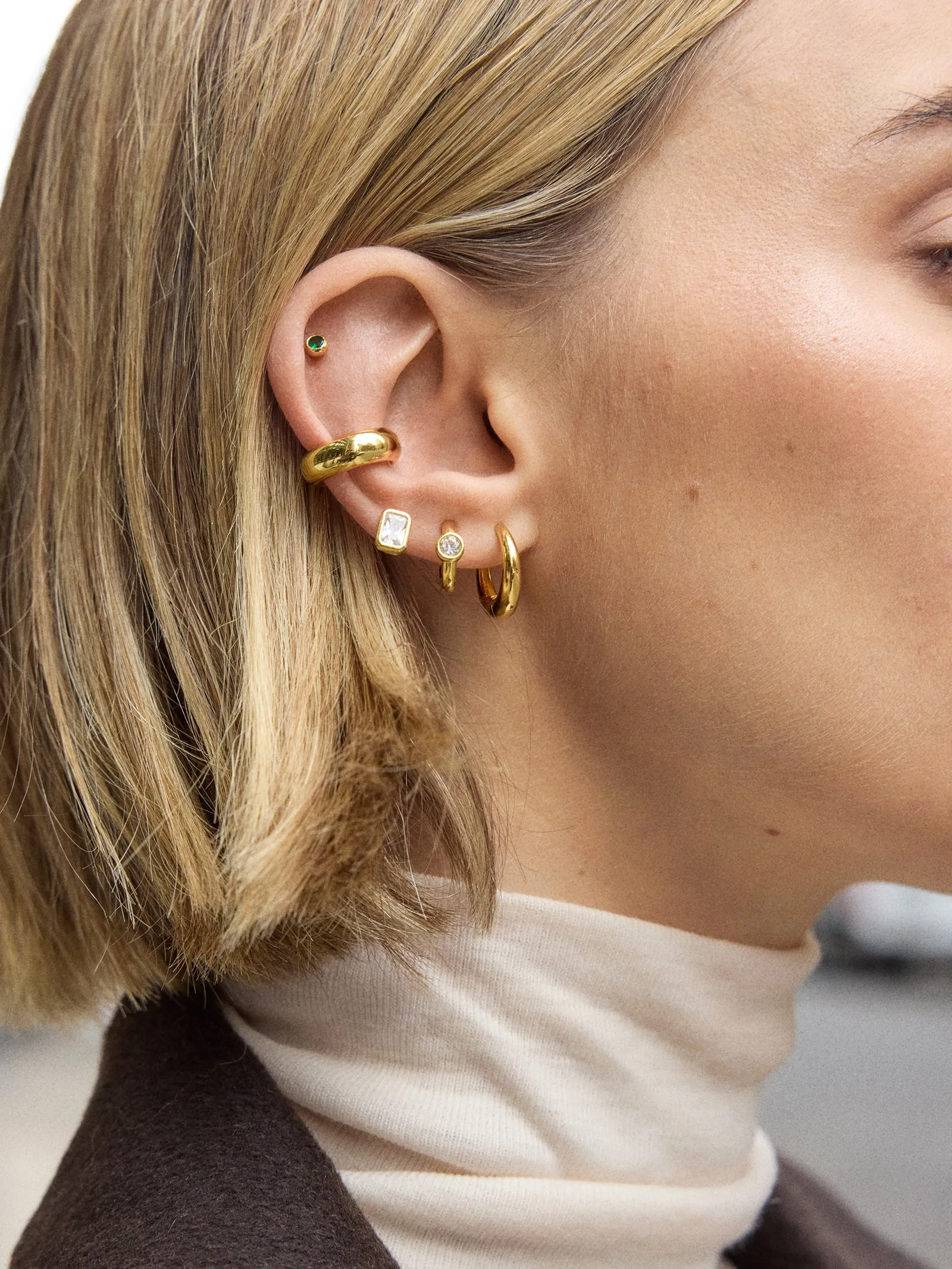 Cleo 18K Gold Ear Cuff - Gold sold by BaubleBar product image thumbnail 2