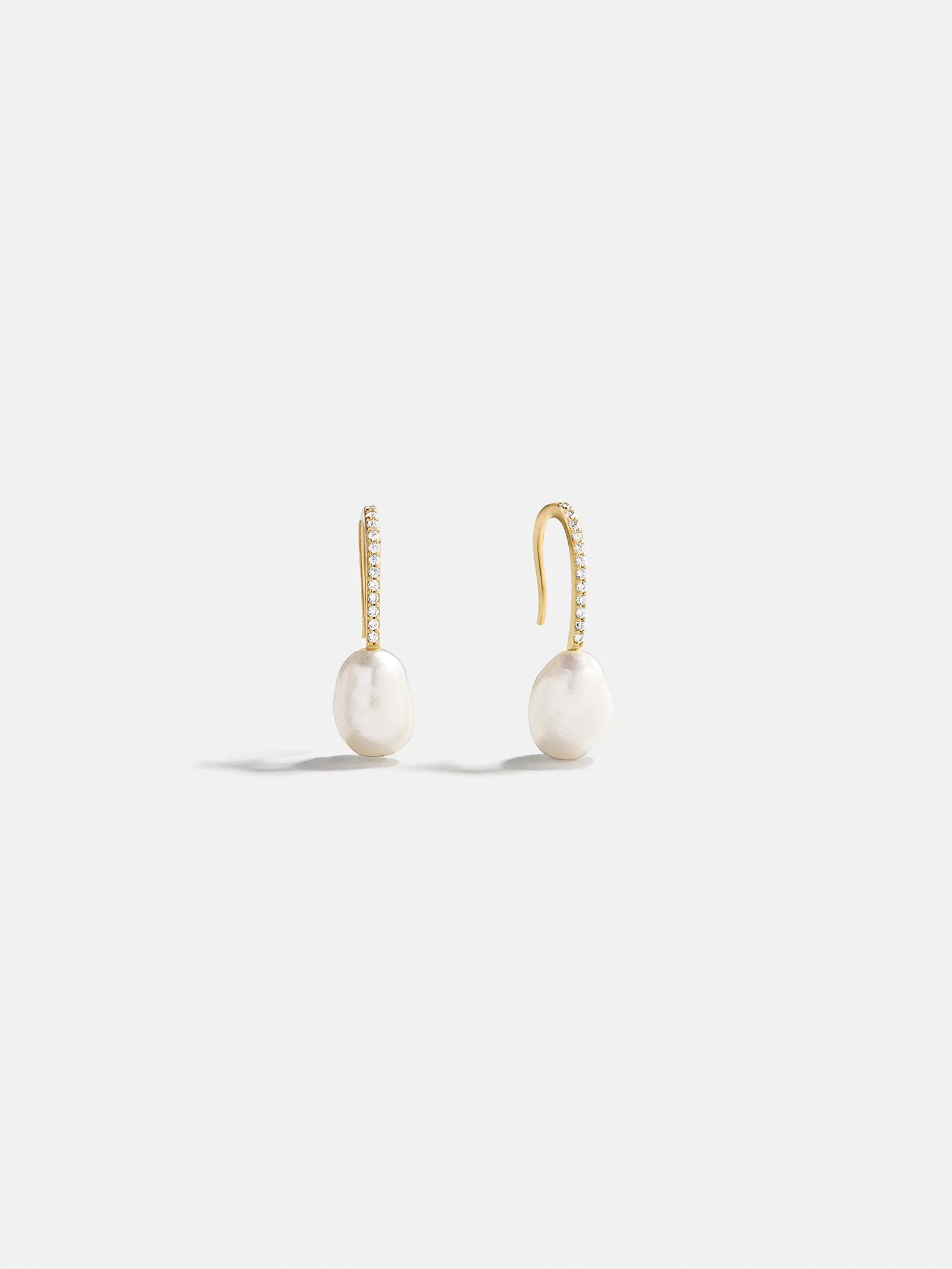 Barbra 18K Gold Pearl Earrings - Gold/Pearl sold by BaubleBar