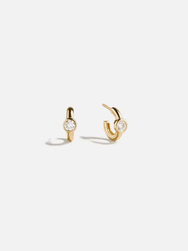 Dawn 18K Gold Earrings - Gold/Pavé sold by BaubleBar