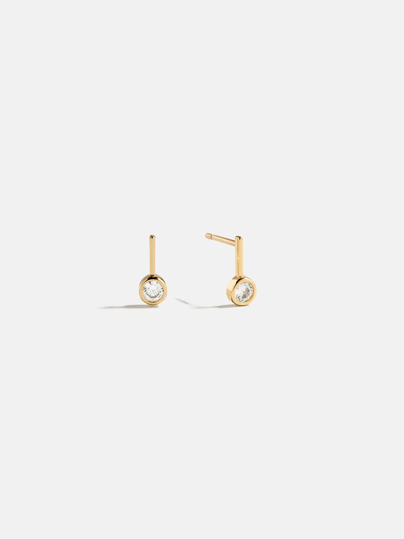 Fallon 18K Gold Bezel Earrings - 5MM Stone sold by BaubleBar