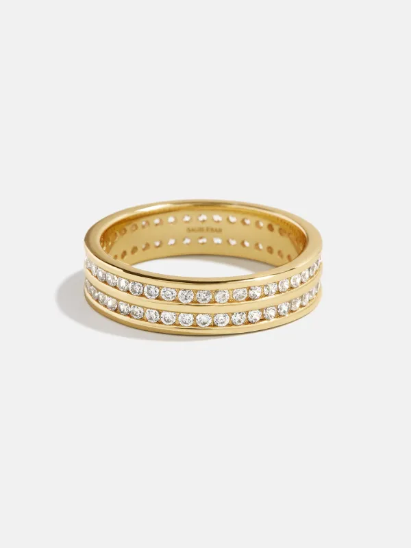 Carly 18K Gold Ring - Gold/Pavé sold by BaubleBar