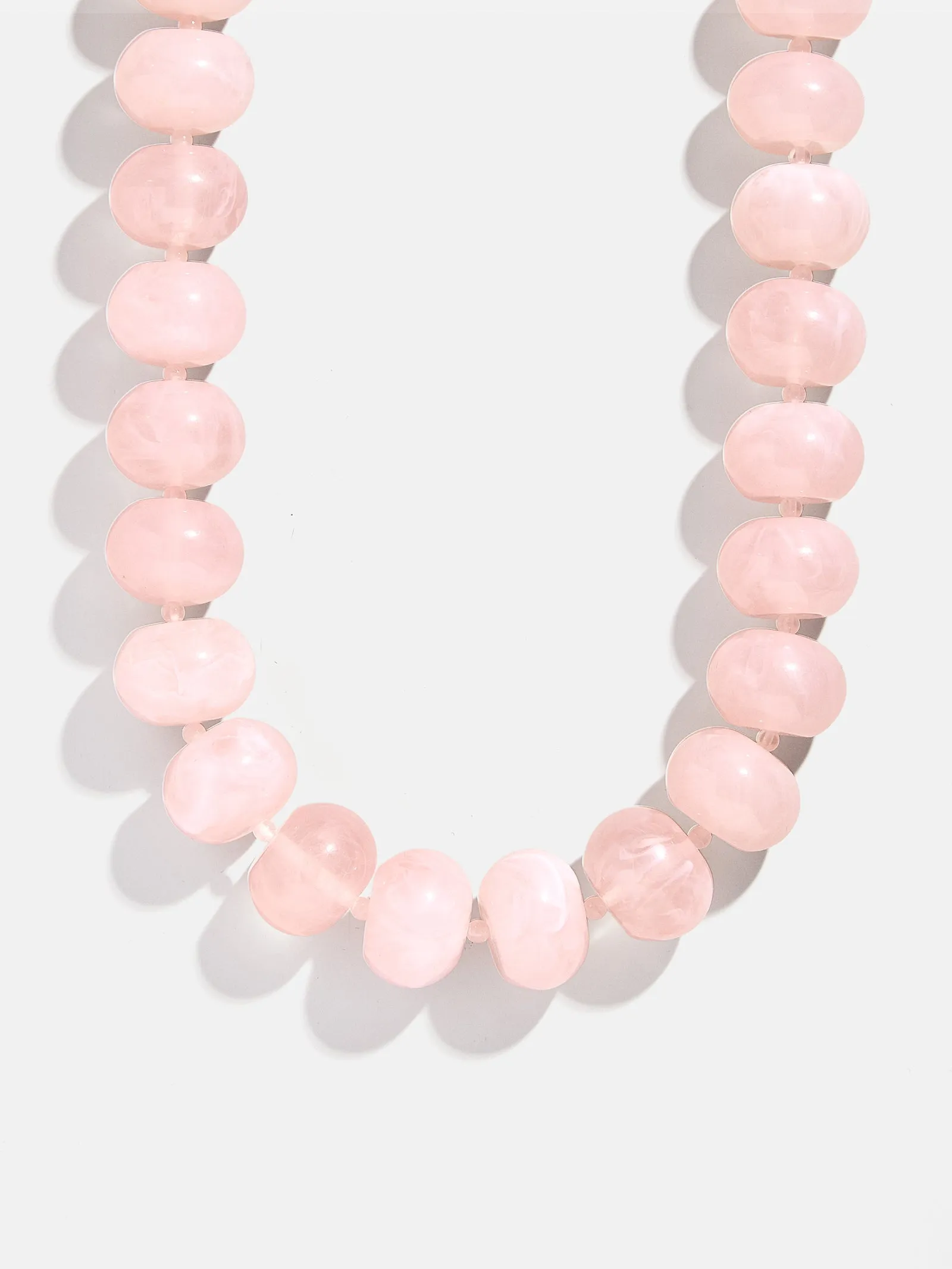 Joan Semi-Precious Necklace - Rose Quartz sold by BaubleBar