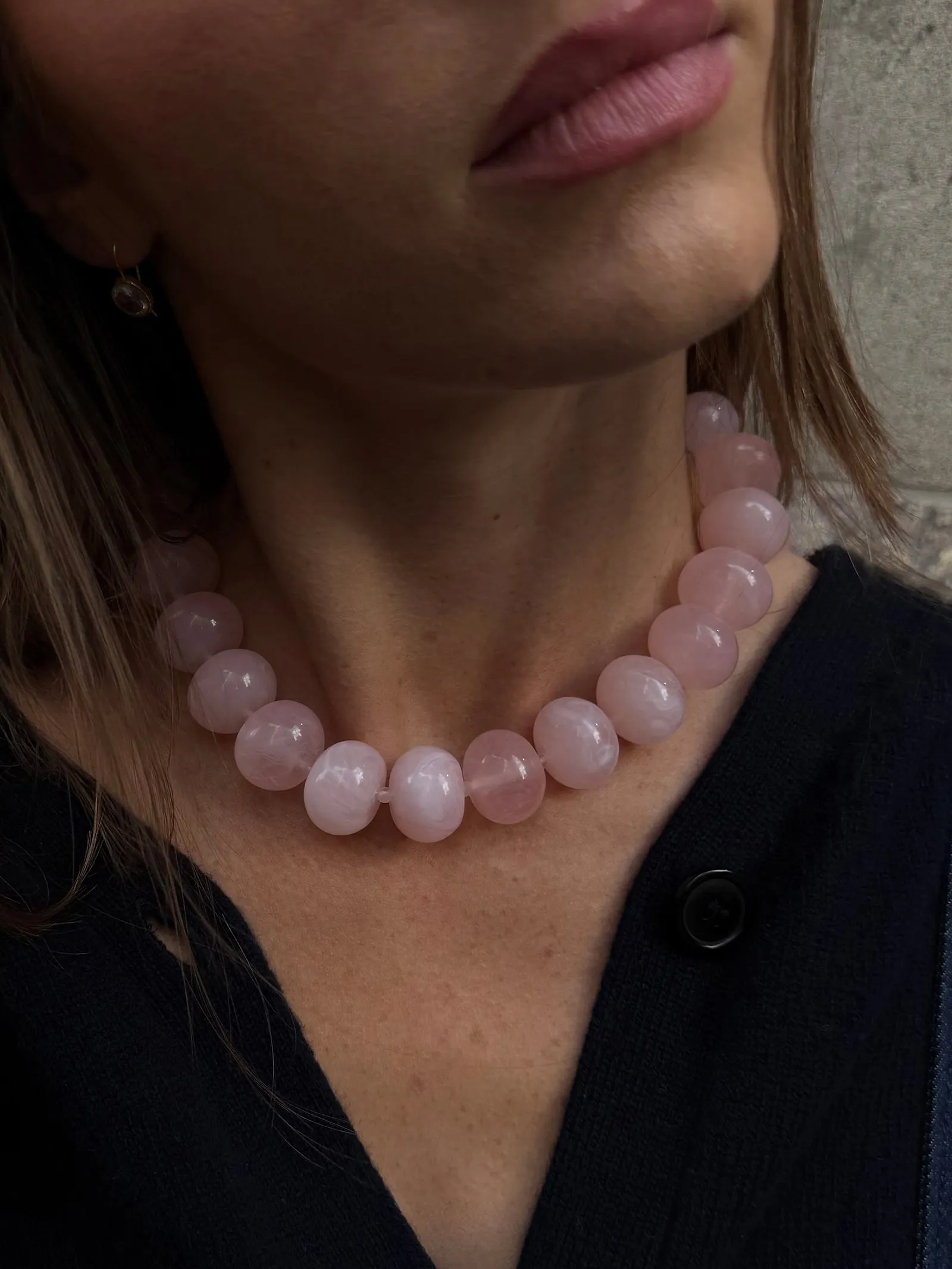 Joan Semi-Precious Necklace - Rose Quartz sold by BaubleBar product image thumbnail 2
