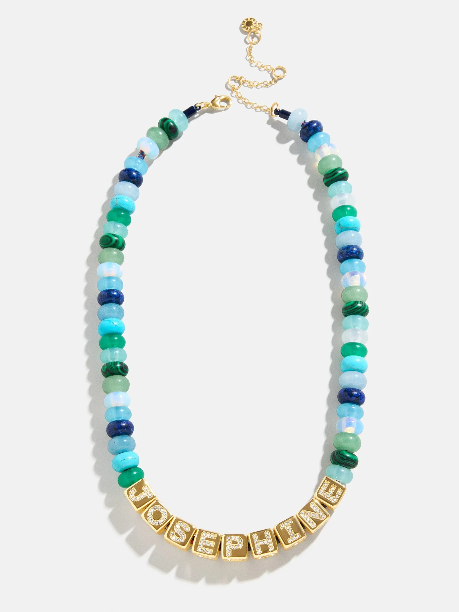Block Letter Beaded Custom Necklace - Blue Multi sold by BaubleBar product image thumbnail 3