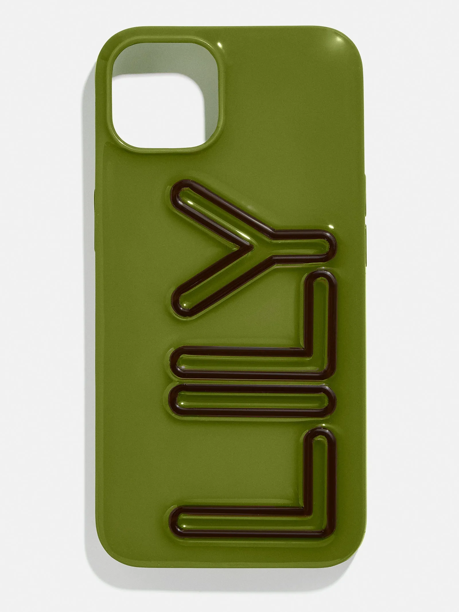Fine Line Custom iPhone Case - Olive Green/Dark Brown sold by BaubleBar