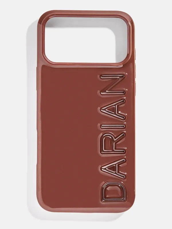 Fine Line Custom iPhone Case - Dark Brown sold by BaubleBar