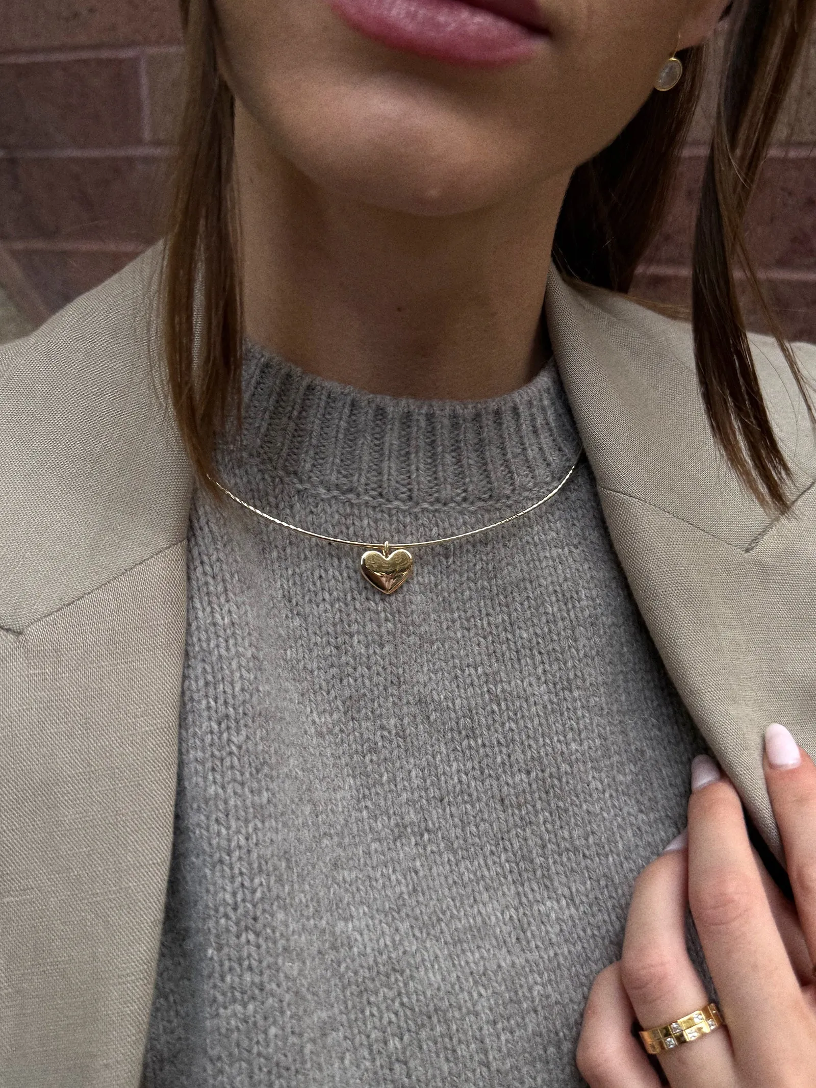 Millie Collar Necklace - Heart Collar Necklace sold by BaubleBar product image thumbnail 2