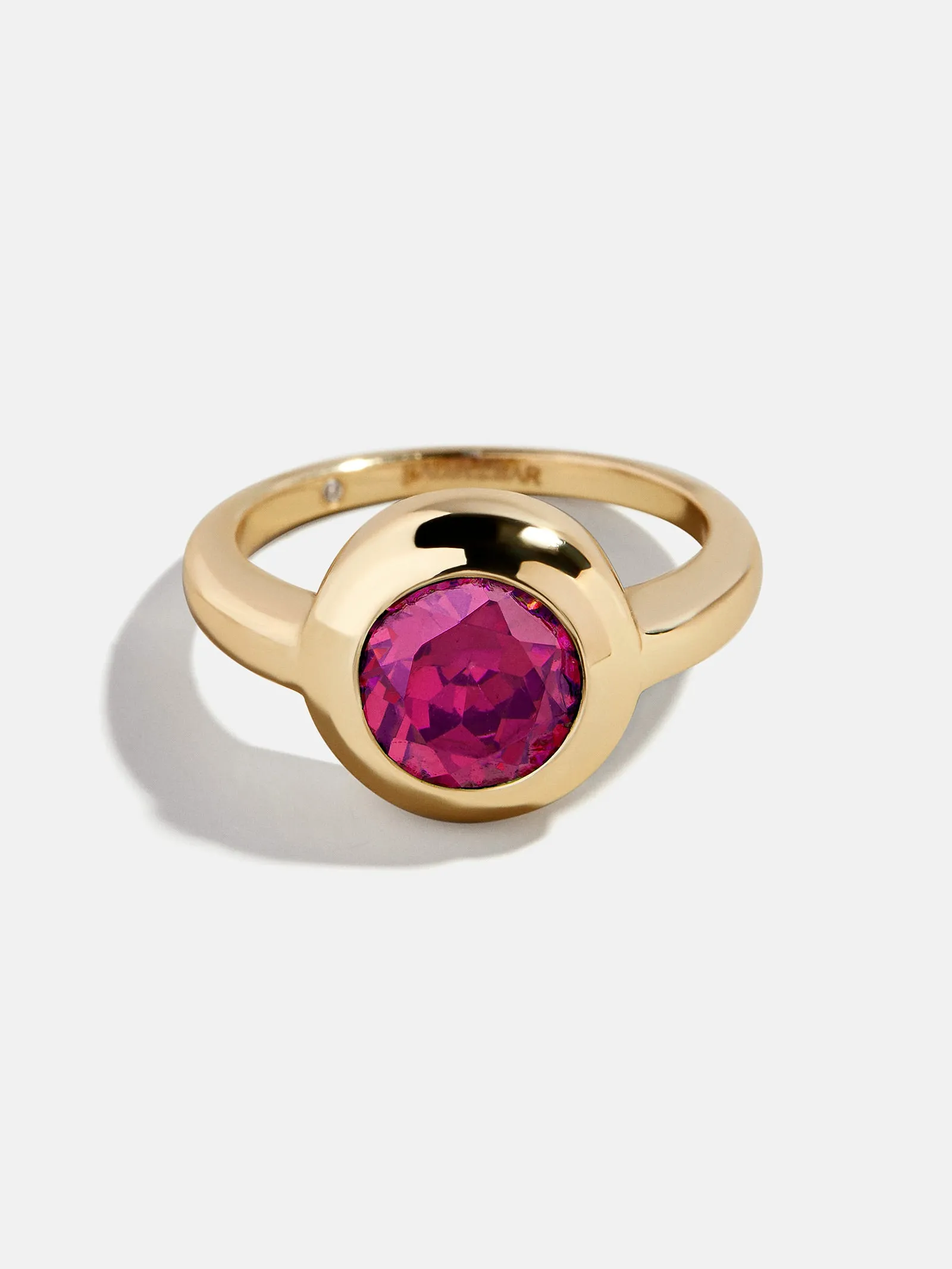 Gold Cubic Zirconia Custom Birthstone Ring - Ruby sold by BaubleBar