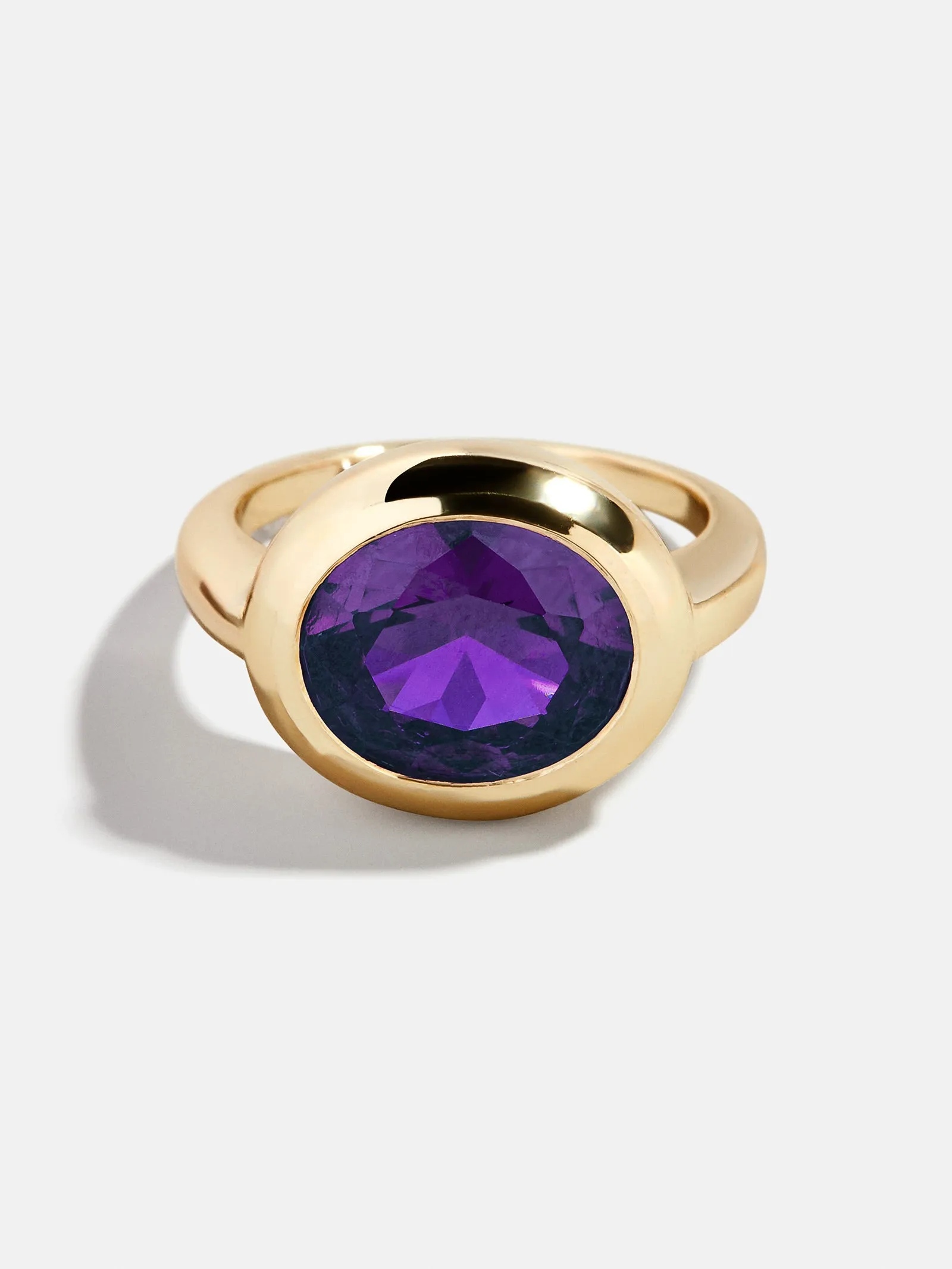 Gold Cubic Zirconia Custom Birthstone Ring - Amethyst sold by BaubleBar product image thumbnail 3