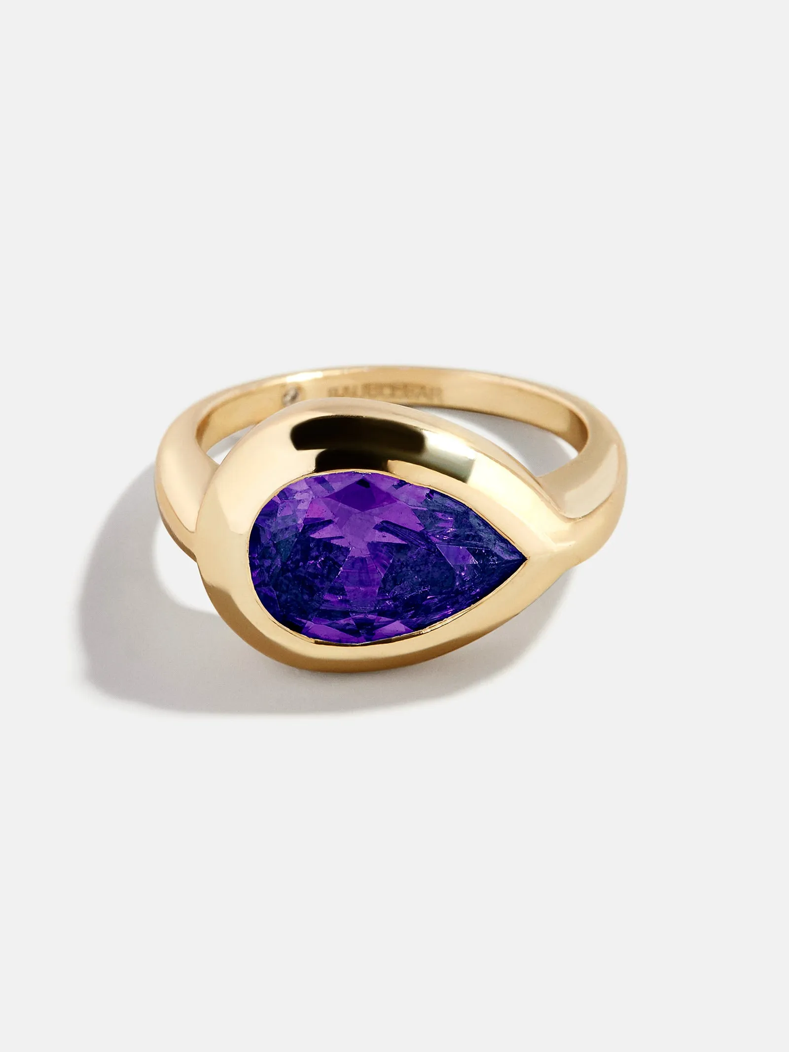 Gold Cubic Zirconia Custom Birthstone Ring - Amethyst sold by BaubleBar product image thumbnail 5