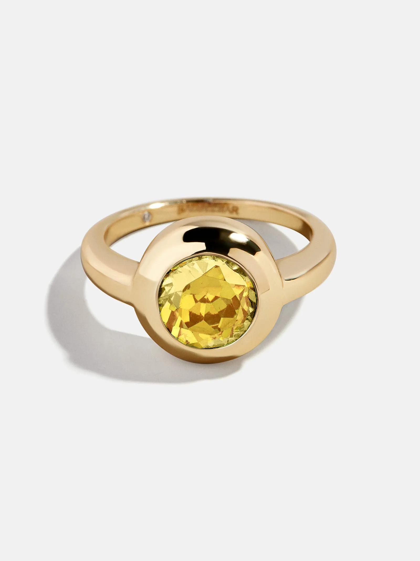 Gold Cubic Zirconia Custom Birthstone Ring - Topaz sold by BaubleBar