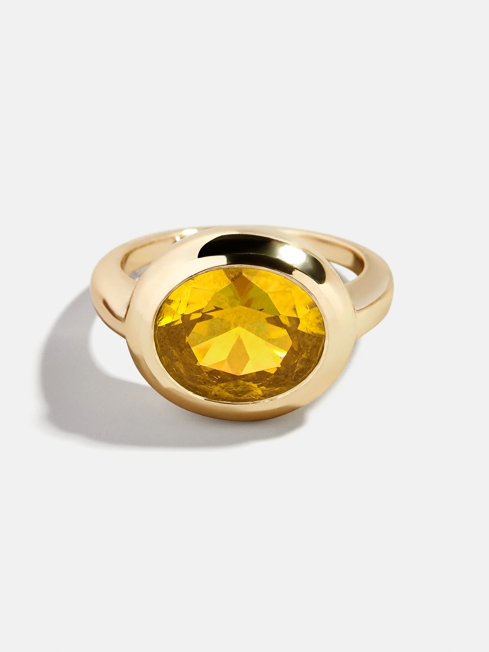Gold Cubic Zirconia Custom Birthstone Ring - Topaz sold by BaubleBar product image thumbnail 3
