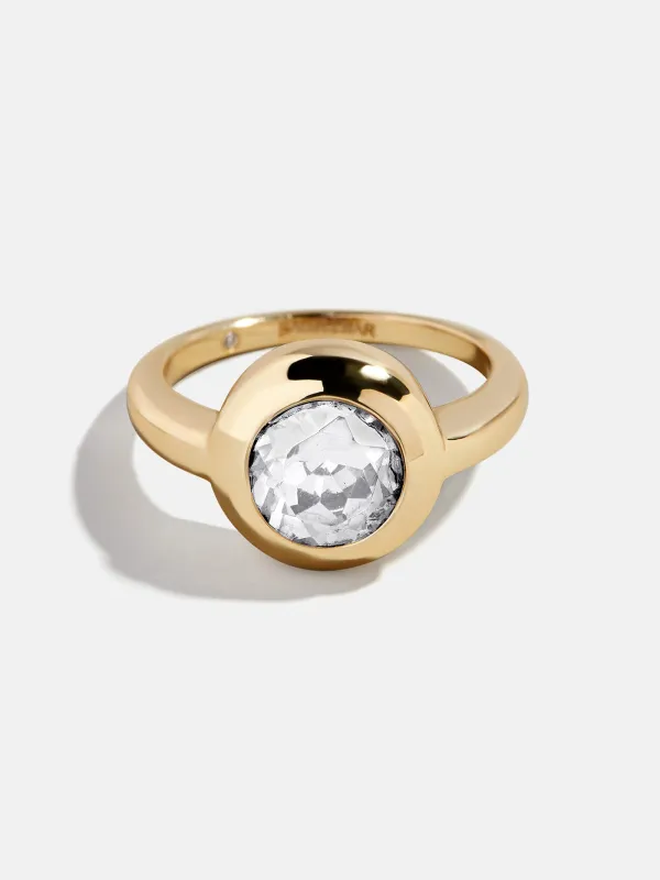 Gold Cubic Zirconia Custom Birthstone Ring - Crystal sold by BaubleBar