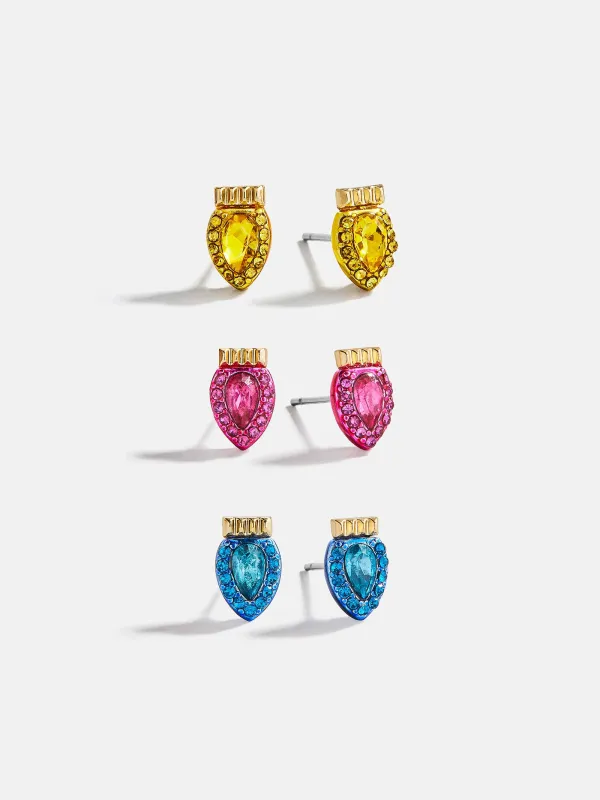 Merry & Bright Holiday Earring Set - Multi Christmas Lights sold by BaubleBar