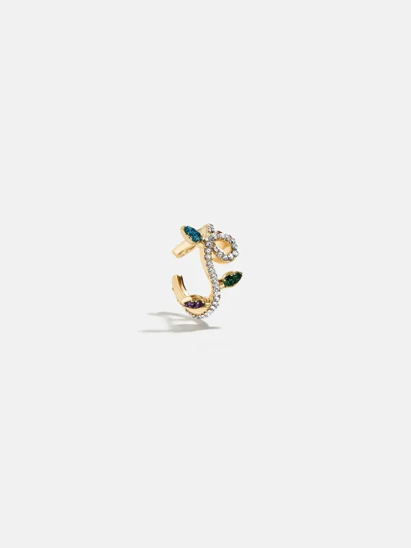 Merry & Bright Christmas Ear Cuff - Gold/Multi sold by BaubleBar