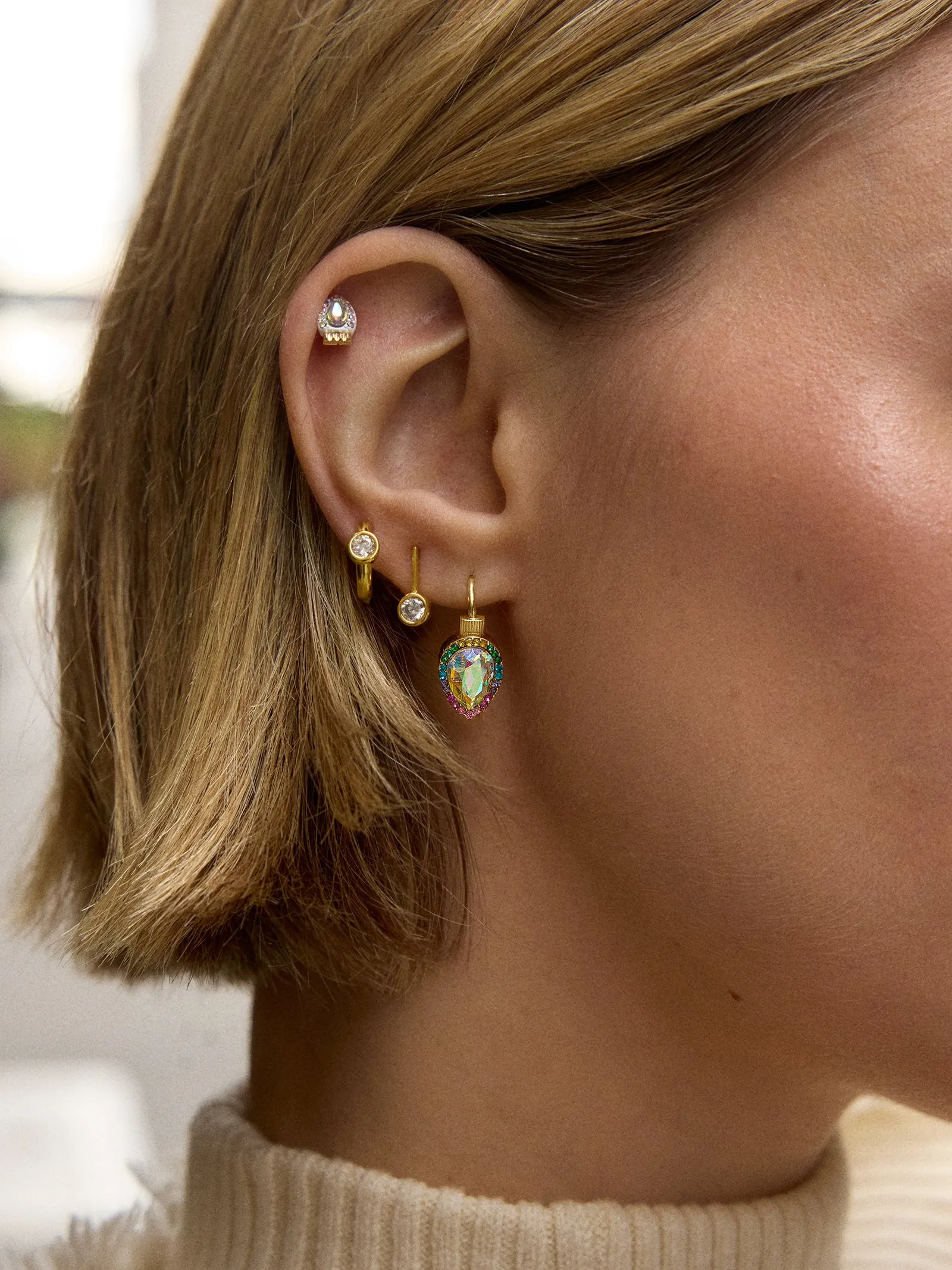 Merry & Bright Christmas Drop Earrings - Multi sold by BaubleBar product image thumbnail 2