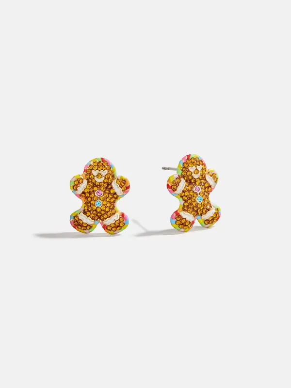 Catch Me If You Can Gingerbread Earrings - Gingerbread Man sold by BaubleBar