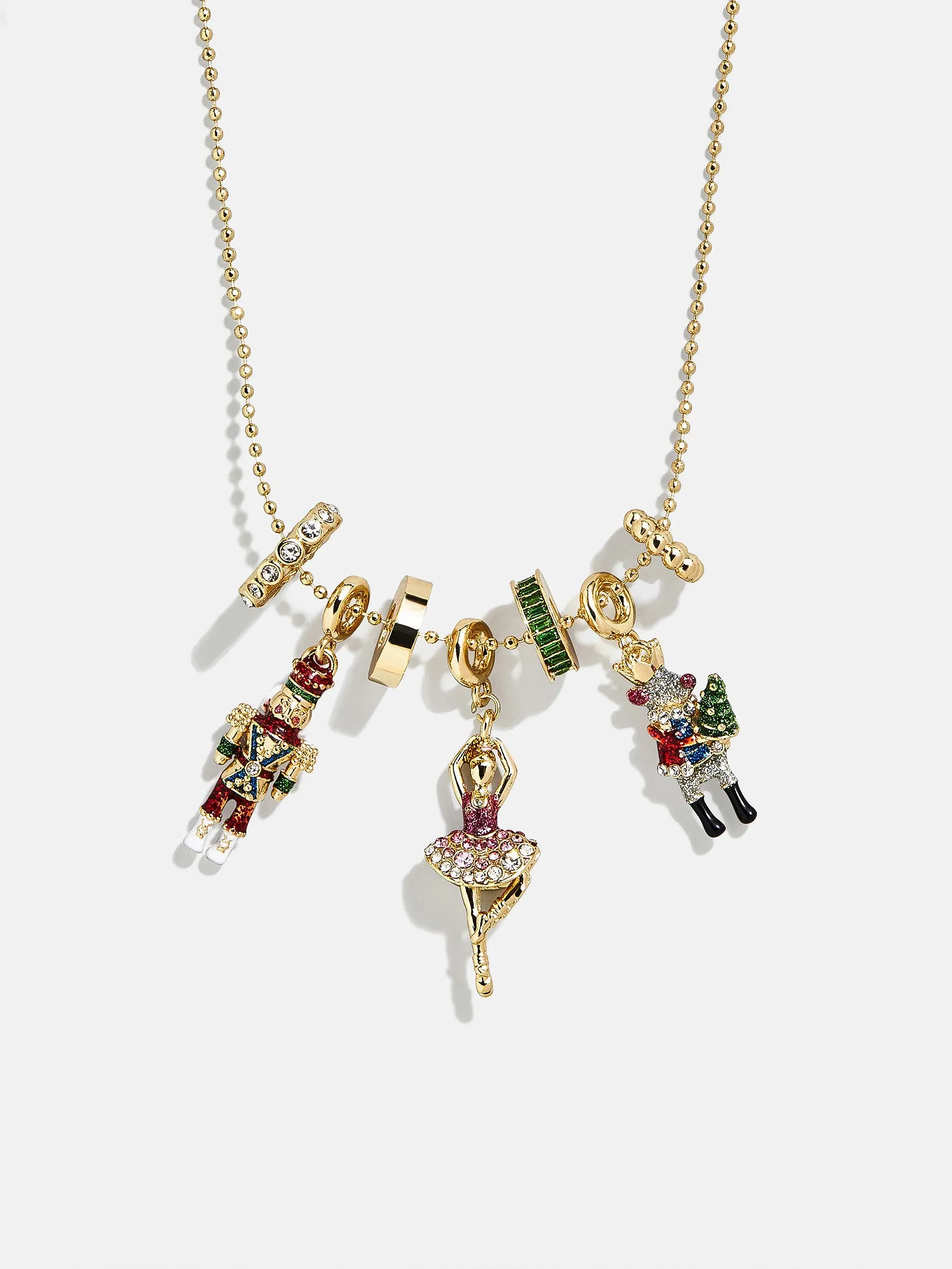Nutcracker Ballet Christmas Charm Necklace - Nutcracker sold by BaubleBar