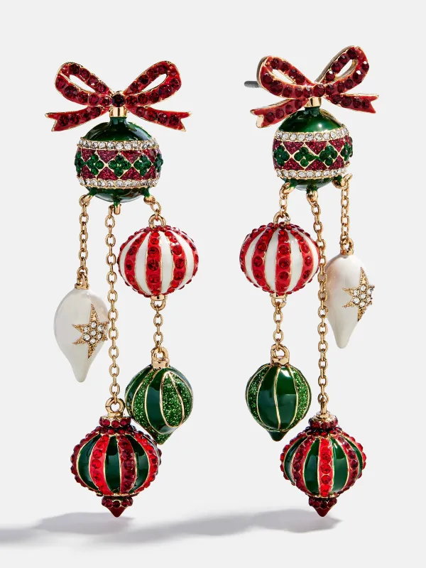 Ornamental Christmas Statement Earrings - Christmas Ornament sold by BaubleBar