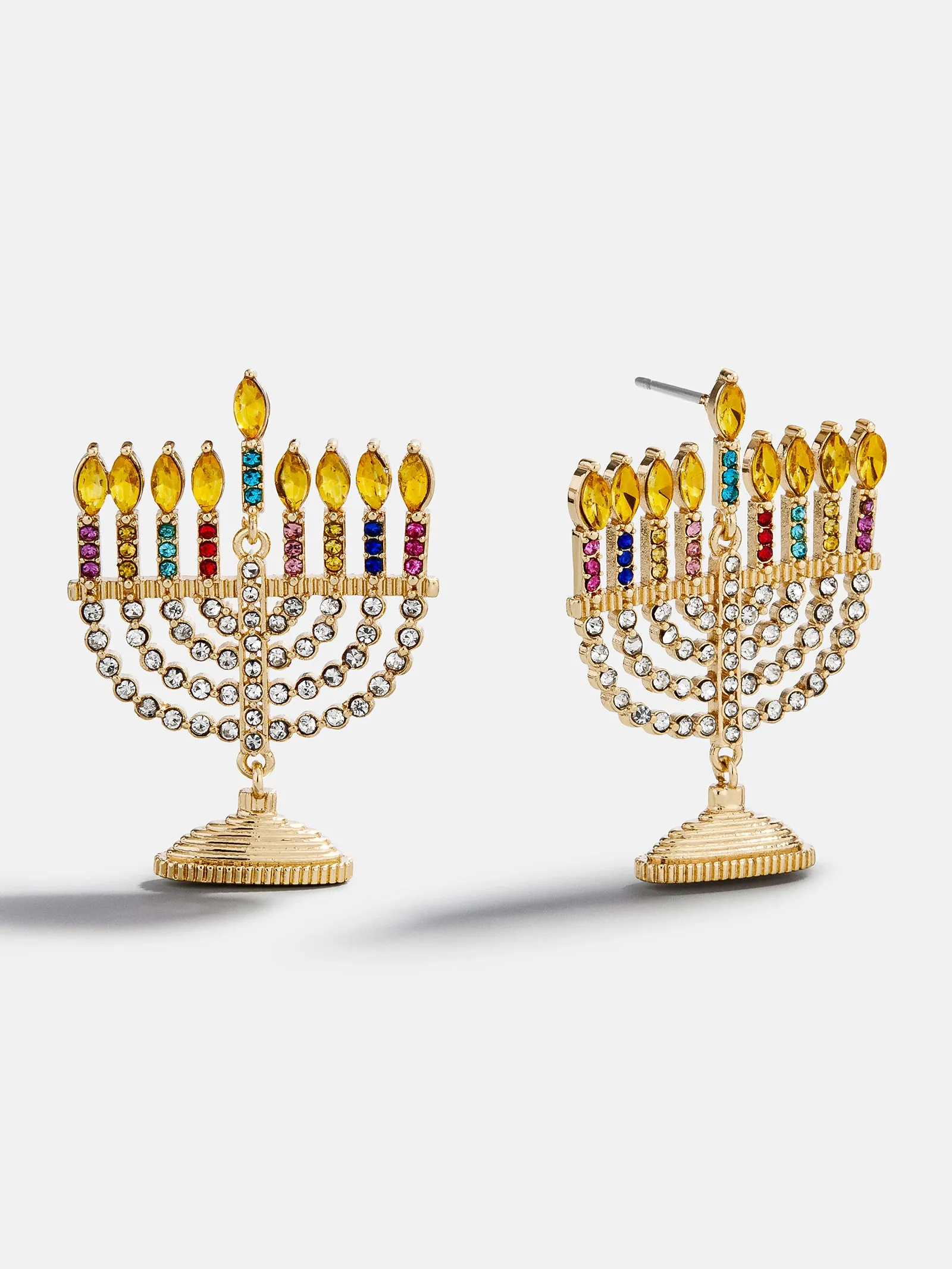 Glow Big Menorah Statement Earrings - Menorah sold by BaubleBar