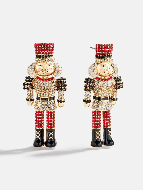 March of the Bling Statement Earrings - Red/Black Nutcracker sold by BaubleBar