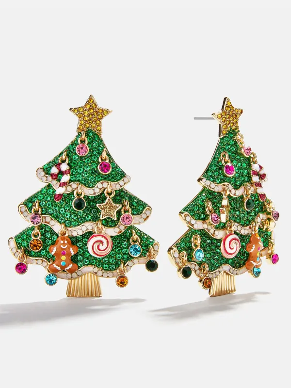 Oh Glitzmas Tree Holiday Statement Earrings - Christmas Tree sold by BaubleBar