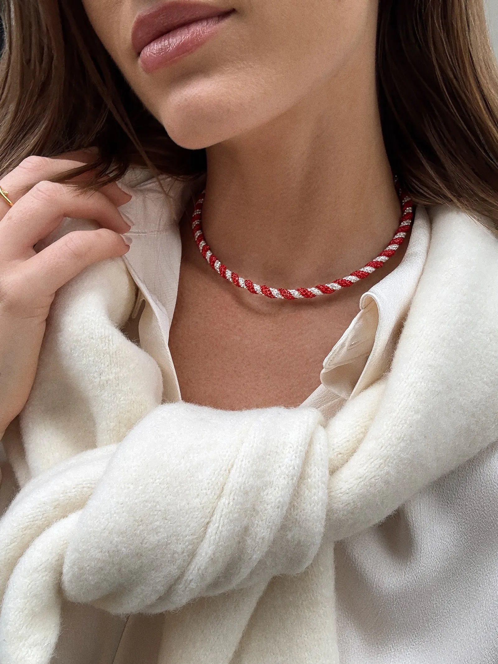 Mint Condition Collar Necklace - Red/White sold by BaubleBar product image thumbnail 2