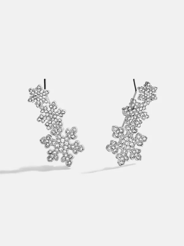 Out Cold Crawler Earrings - Snowflake Ear Crawler sold by BaubleBar