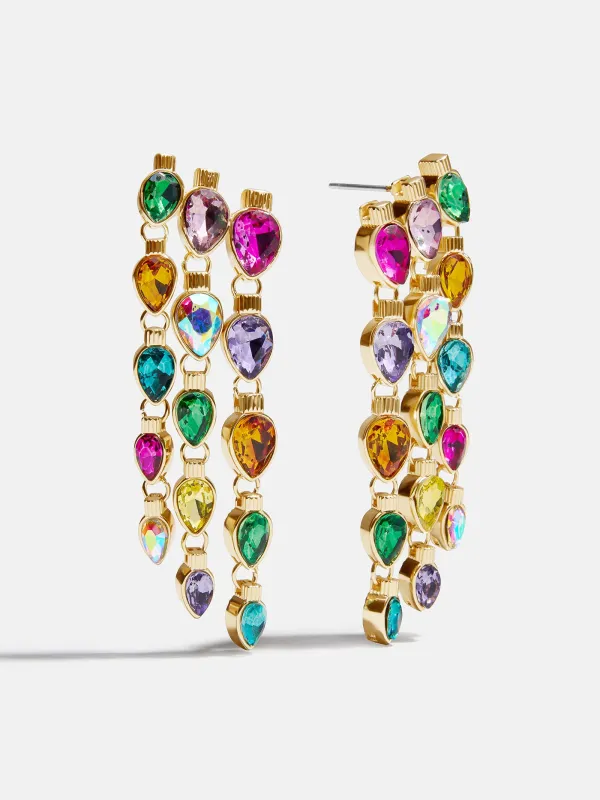 Jingle Lady Statement Earrings - Christmas Lights sold by BaubleBar