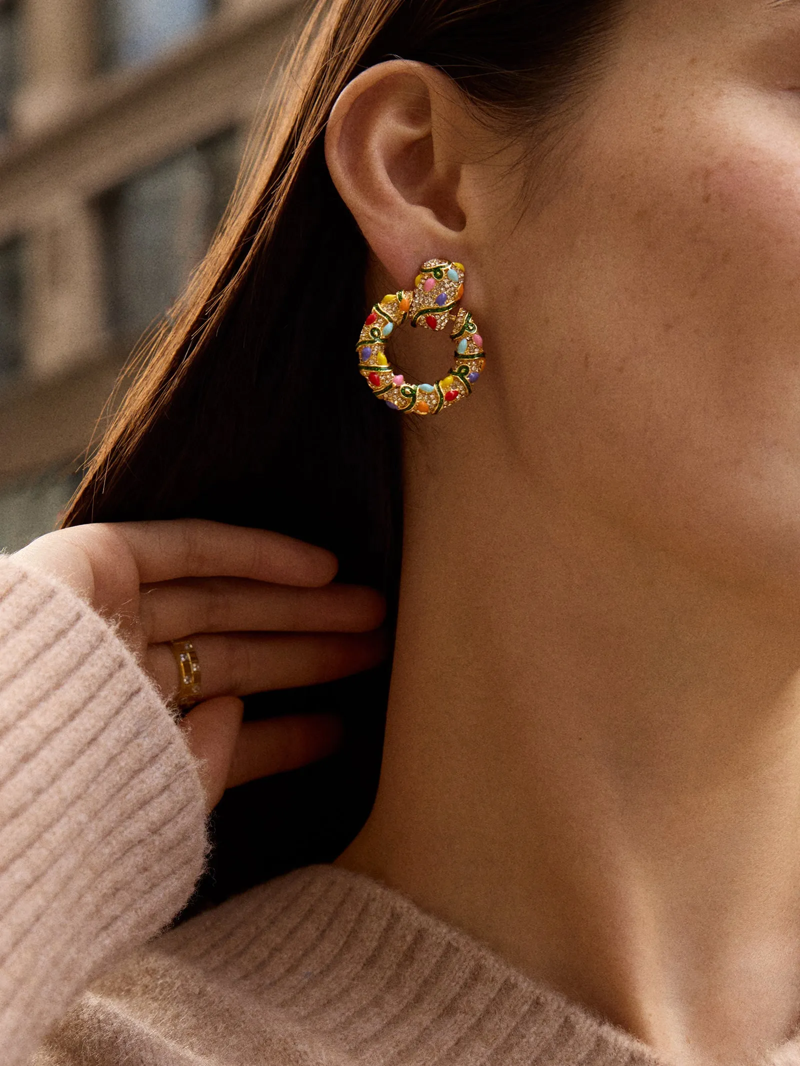 That's Watts Up Holiday Statement Earrings - Holiday Lights sold by BaubleBar product image thumbnail 2