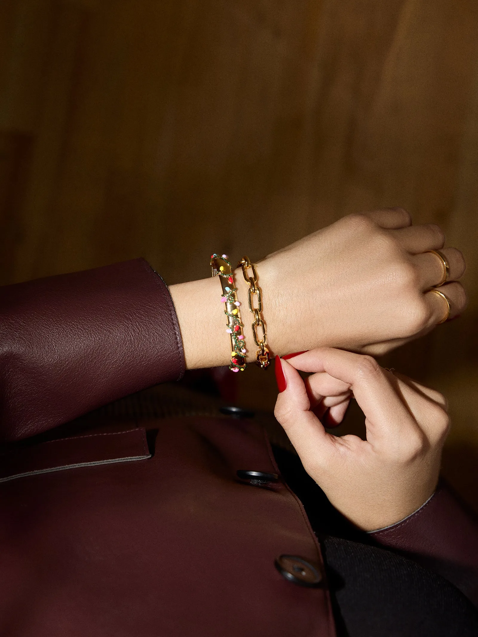 That’s Watts Up Cuff Bracelet - Gold/Multi sold by BaubleBar product image thumbnail 2