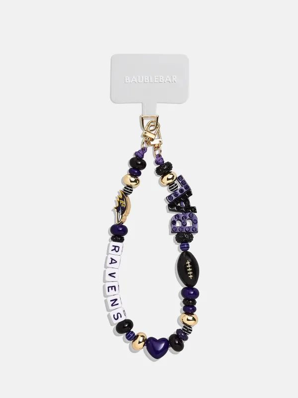 NFL Beaded Phone Charm - Baltimore Ravens sold by BaubleBar