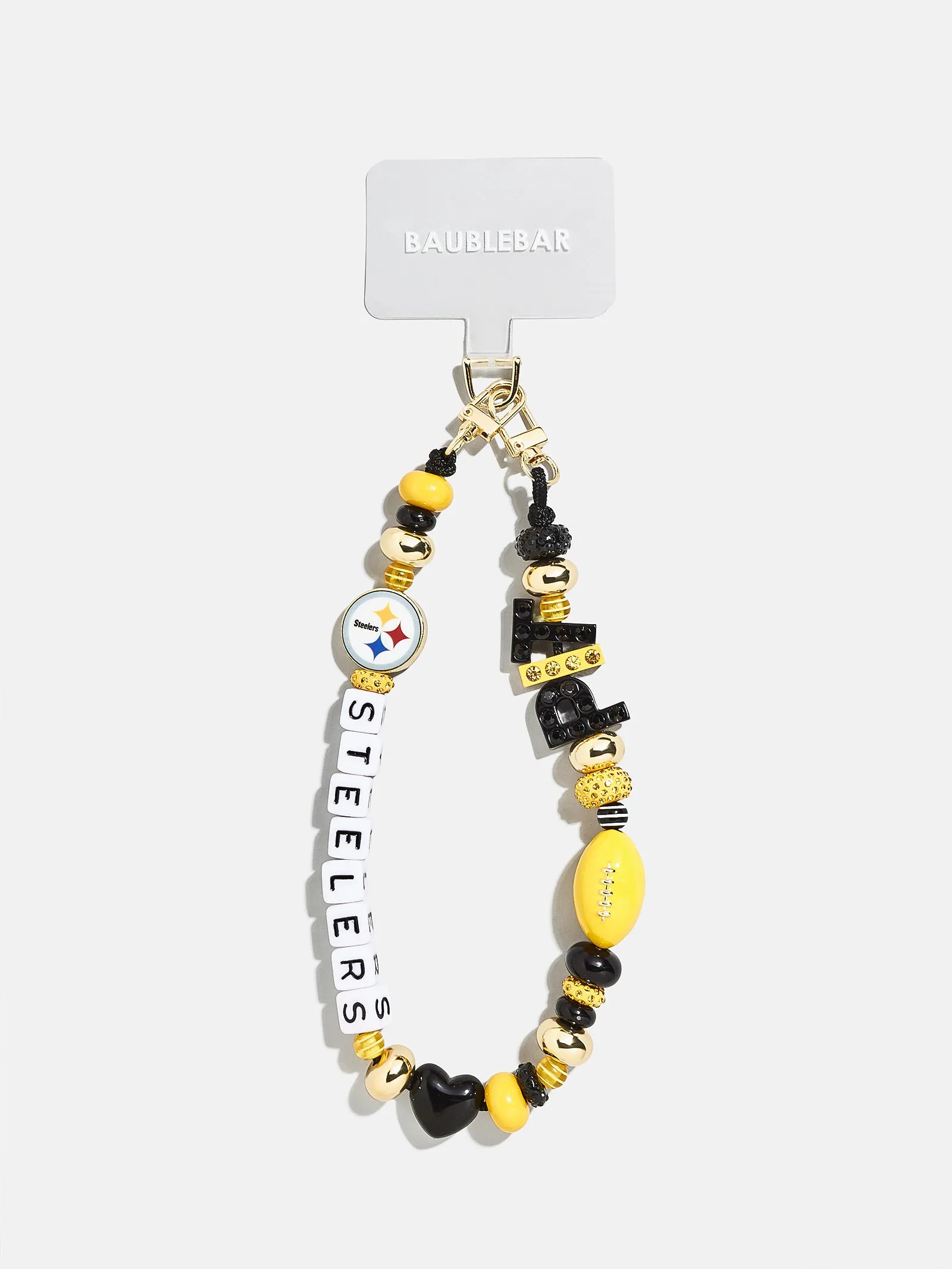 NFL Beaded Phone Charm - Pittsburgh Steelers sold by BaubleBar
