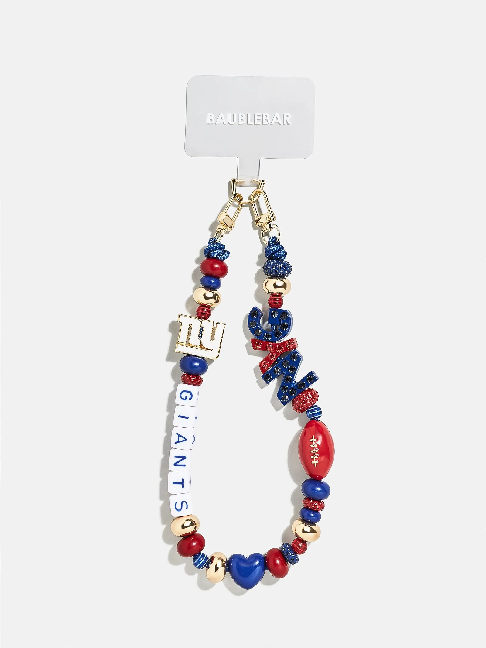 NFL Beaded Phone Charm - New York Giants sold by BaubleBar
