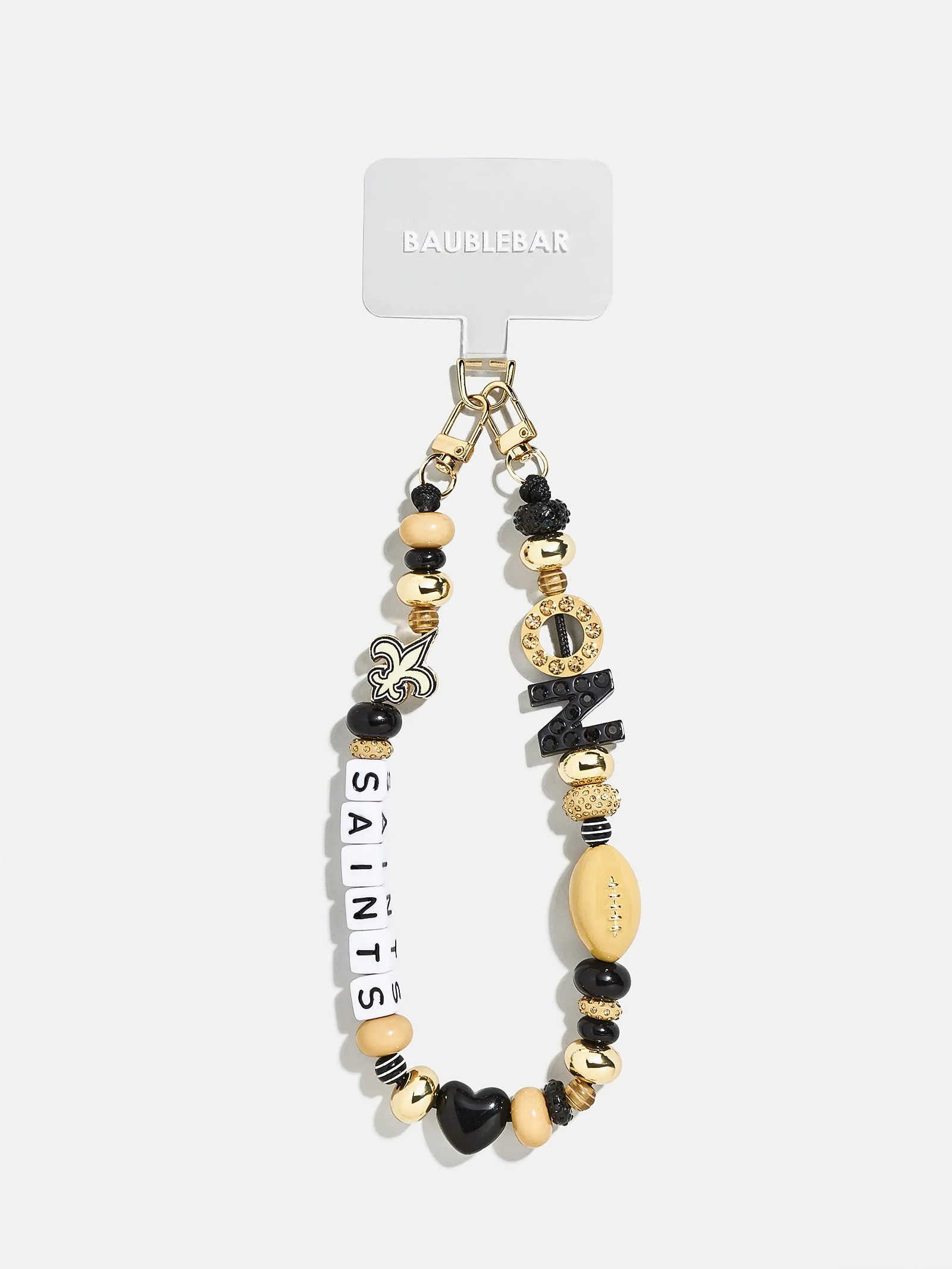 NFL Beaded Phone Charm - New Orleans Saints sold by BaubleBar