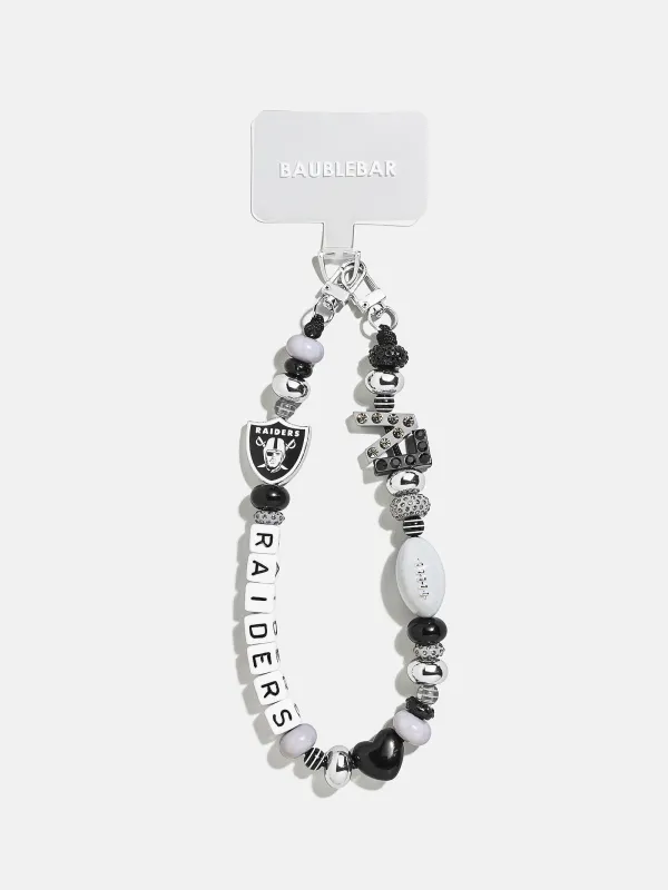 NFL Beaded Phone Charm - Las Vegas Raiders sold by BaubleBar