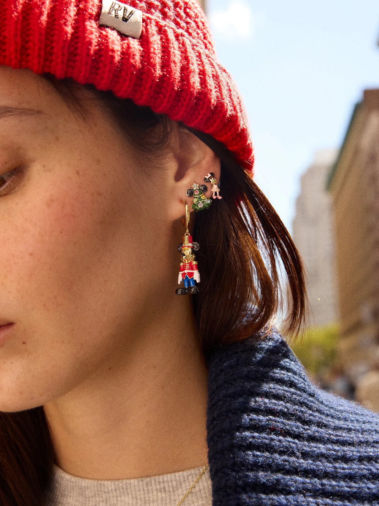 Disney Mickey Mouse & Minnie Mouse Nutcracker Earring Set - Multi sold by BaubleBar product image thumbnail 2