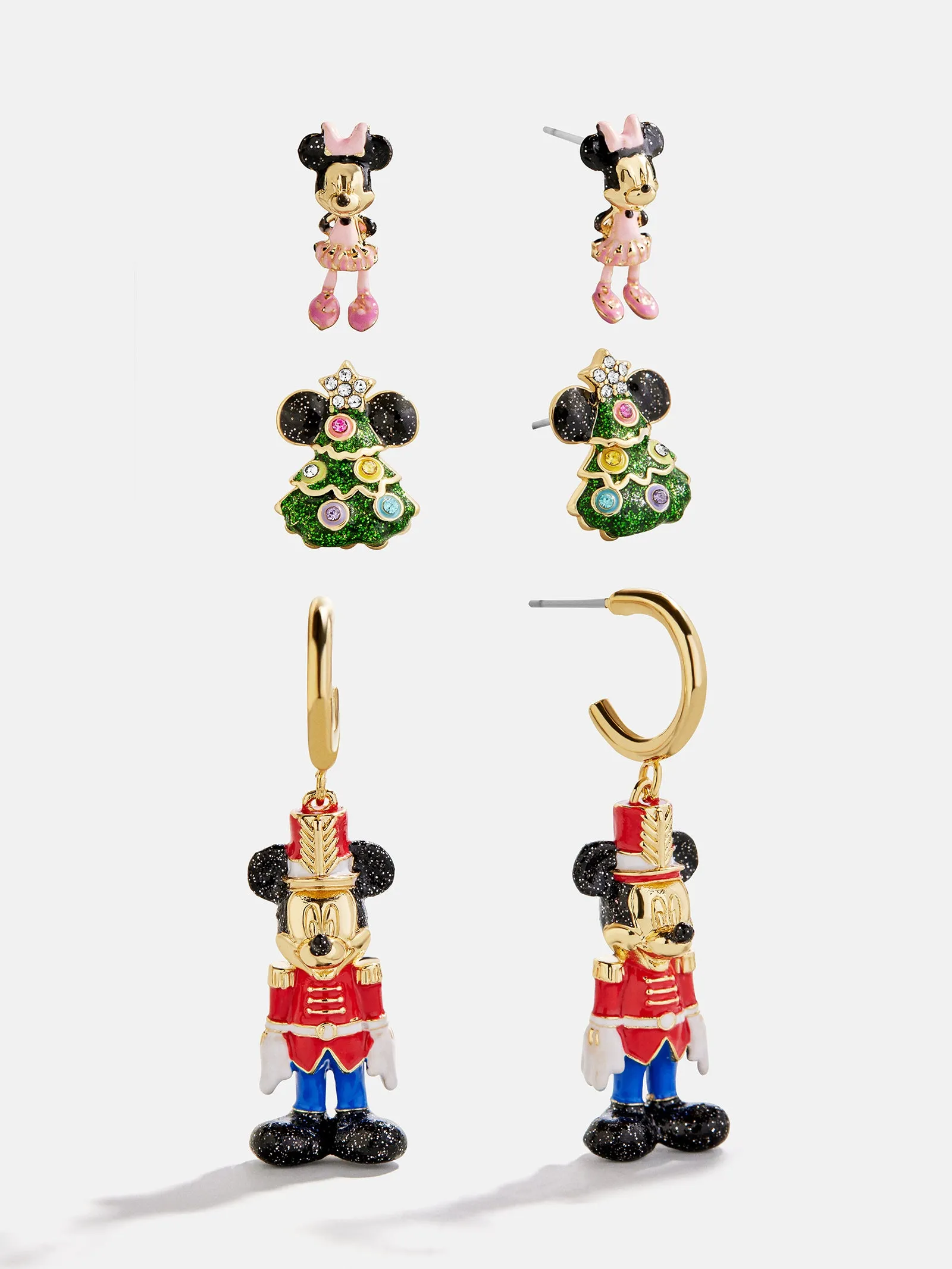 Disney Mickey Mouse & Minnie Mouse Nutcracker Earring Set - Multi sold by BaubleBar